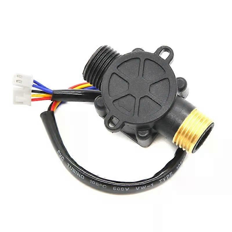 DC5-24V G1/2 Male Thread Brass Water Flow Sensor  Hall Effect Sensor Switch Flow Meter Flowmeter Counter 1-30L/min