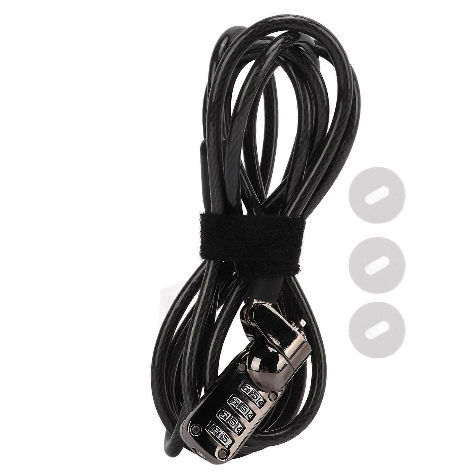 Computer Combination Cable Lock 4 Digit Password Universal Resettable Anti Theft for PC Desktop Projector LCD