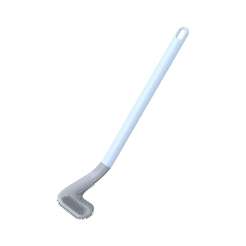 Golf Clubs Style Silicone Toilet Brush With Flexible Soft Brush Head And Long Handle For Effective Cleaning - Includes Hanging Feature For Easy Storag