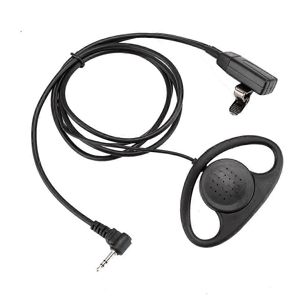 2 pcs 1 Pin D Shape Earpiece with PTT Mic Headset for Motorola 2 Way Radios Walkie Talkie Accessory
