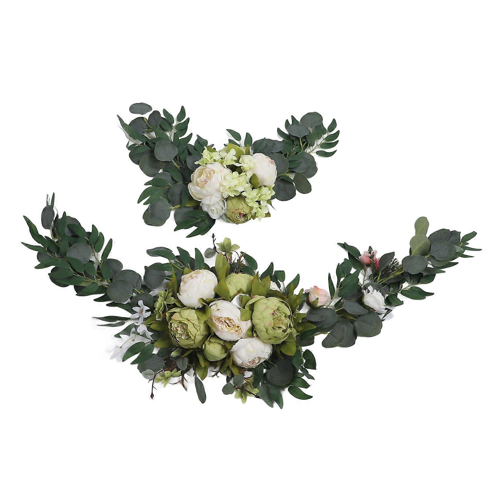 2st konstgjord bröllop båge blommor färgstark utsökt romantisk bröllop välkomstskyltar blommig dekoration bröllop båge dekor grön