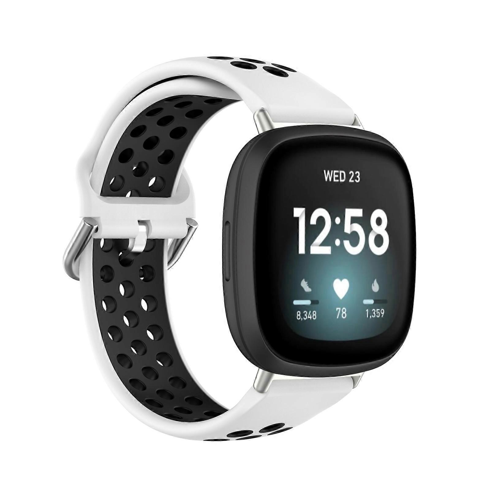 For Fitbit Versa 4 / Sense 2 Dual Color Silicone Watch Band
