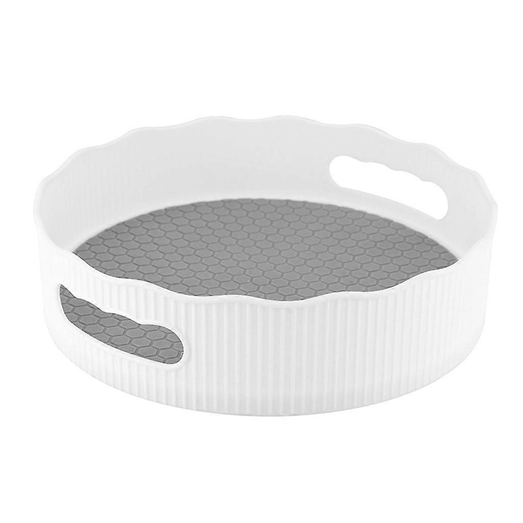 Non-Skid Turntable Storage Basket Box Kitchen Spice Jar Rotating Organizer Rack L