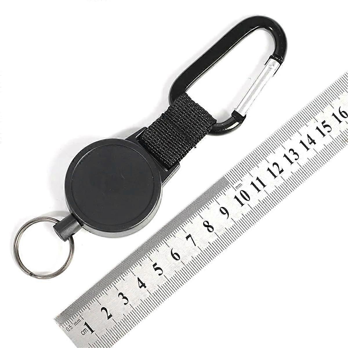 Retractable Keychain with Steel Wire Design,Multitool Carabiner Badge Holder,Keychain Clip Id Holde
