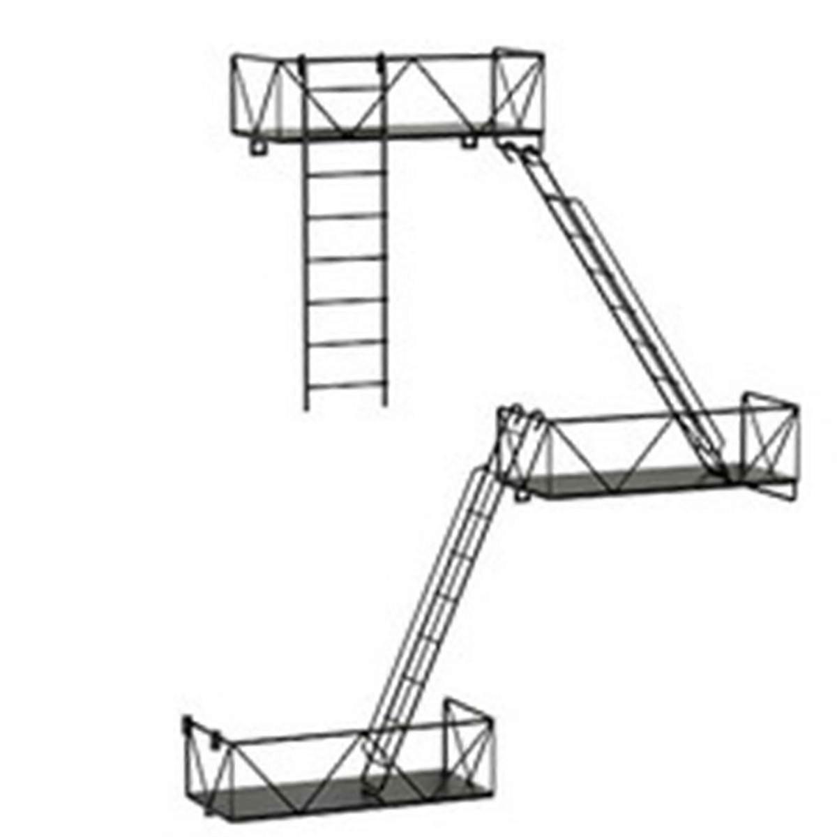 Fire Escape Wall Racks Wall Mounts Shelves Wall Display Art Storage Staircase Racks
