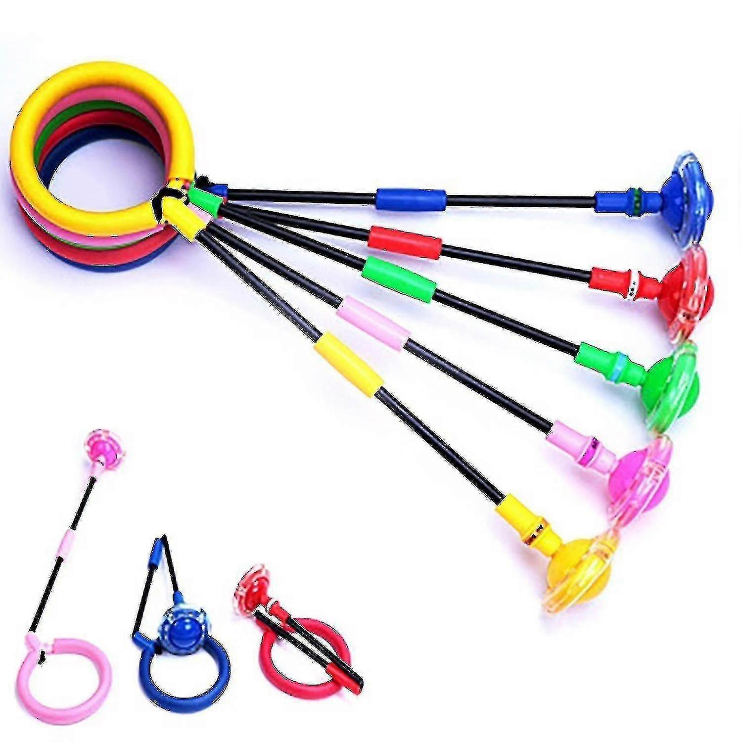 Children Glowing Bouncing Balls Foldble Flashing Jumping Rope Ballgreen