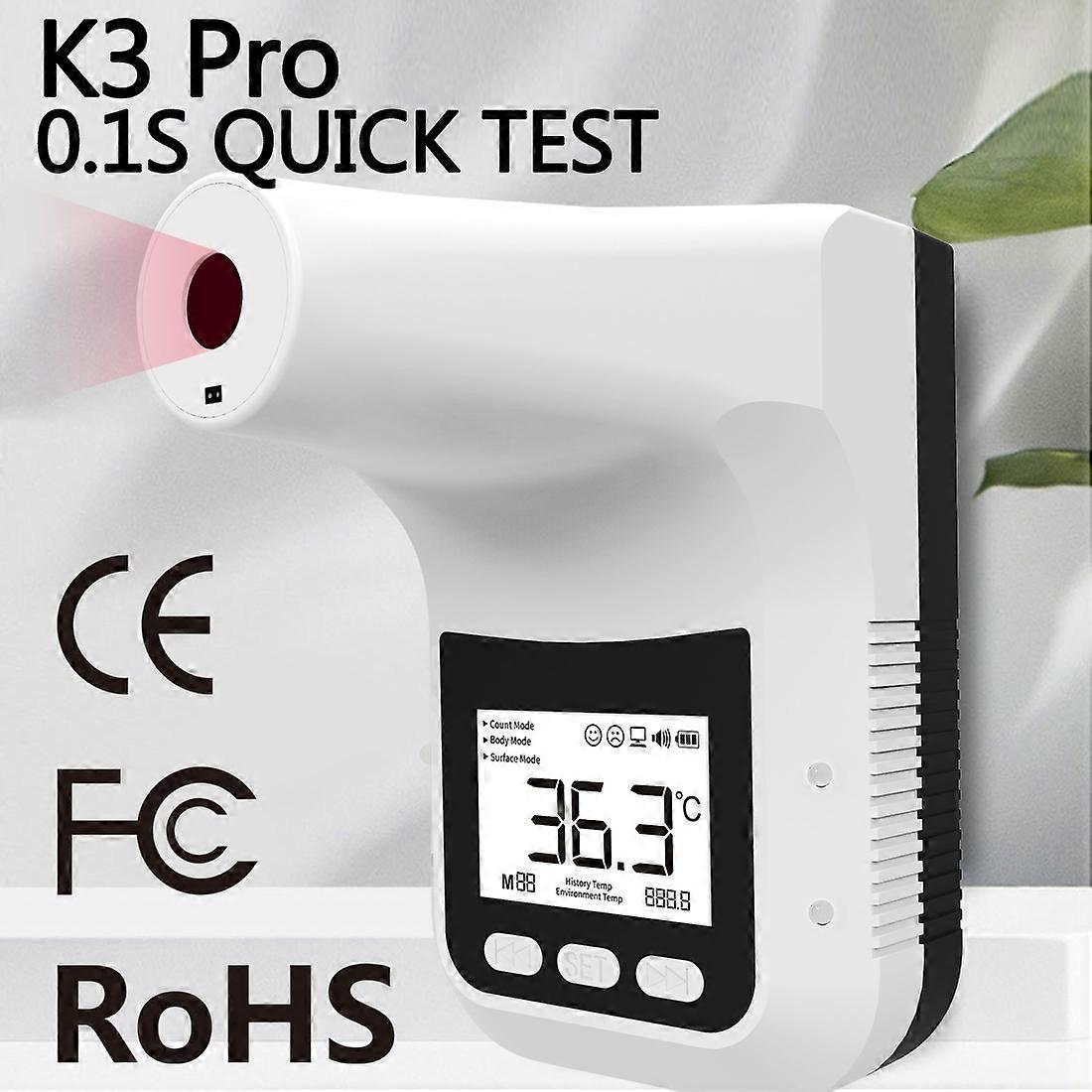 K3 Pro Freisprecheinrichtung Berührungsloser Stirnkörper Lichtempfindlicher Abstandssensor Infrarot-Thermometer, 2,8-Zoll-LCD-Bildschirm