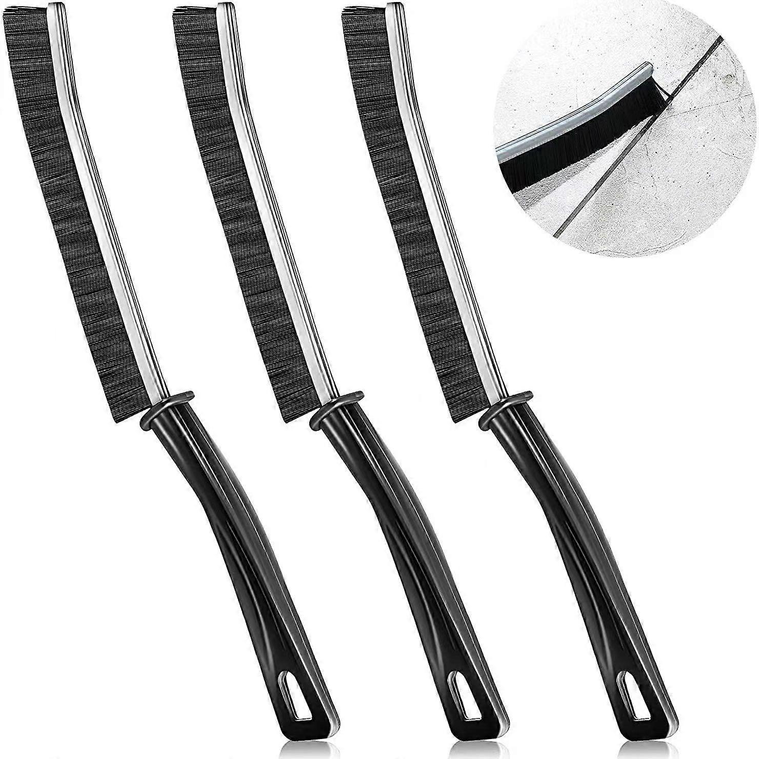 3 Crevice Cleaning Brushes For Kitchens - 3-Pack, Small Size, Narrow Tips, Durable Bristles