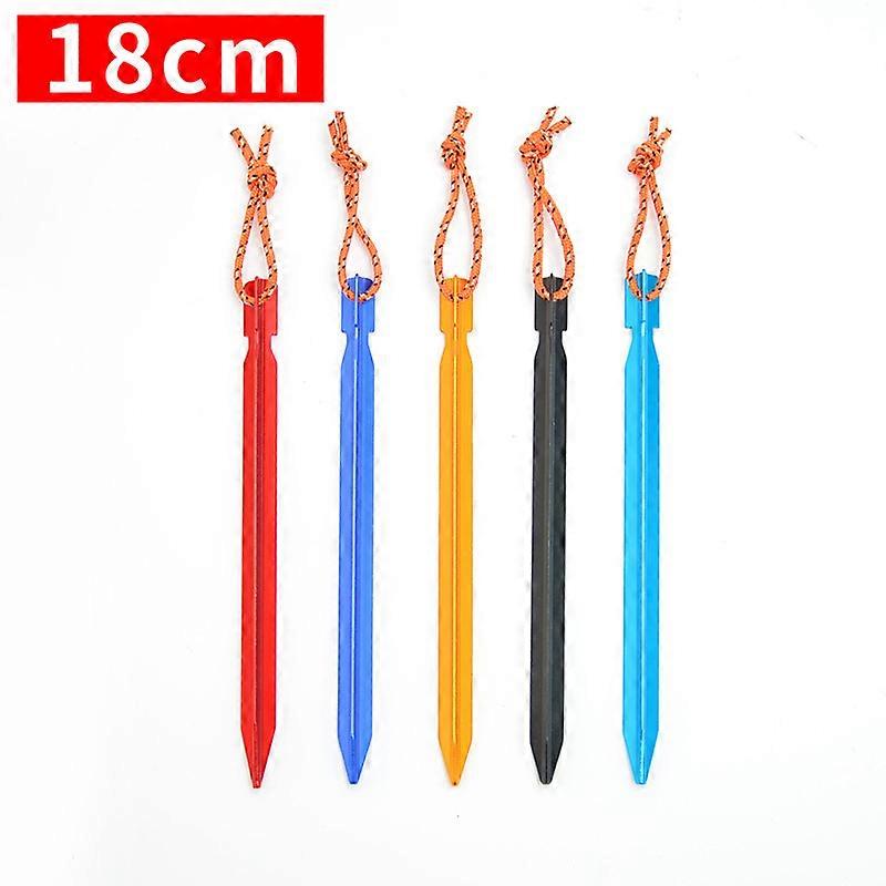 4/8Pcs Metal Outdoor Tent Camping Nail Rope Tent Accessories Naturehike Hardware Aluminum Alloy Tent Nail 18cm