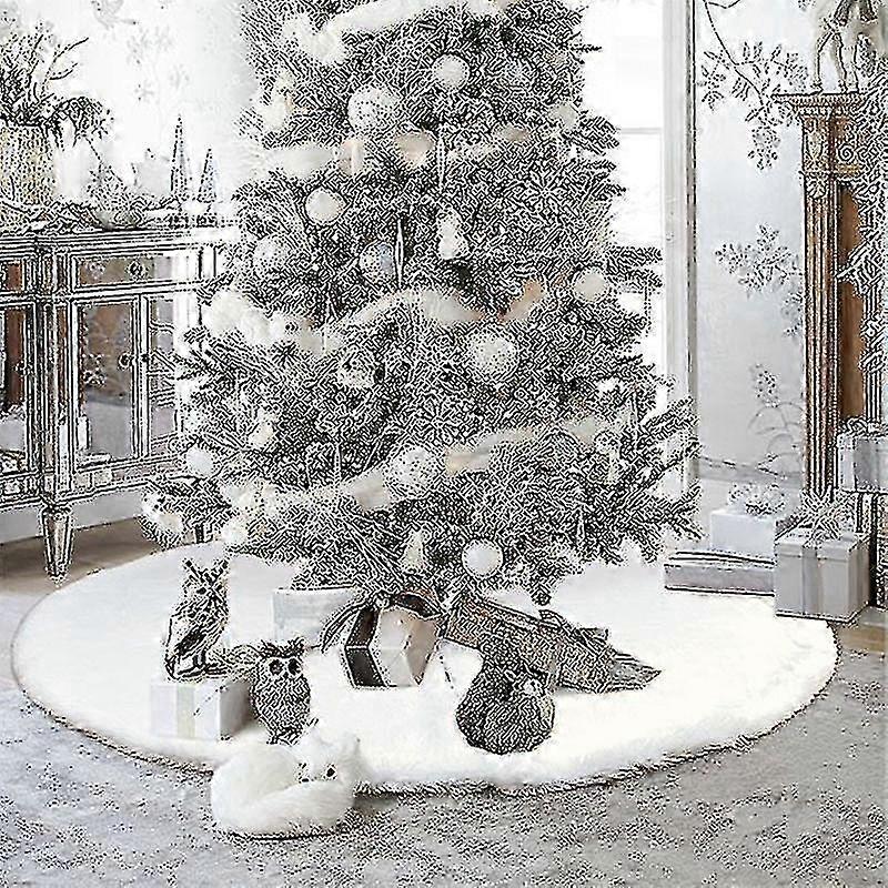 クリスマスツリースカートぬいぐるみフェイクファーカーペットクリスマスフロアマットオーナメントf74