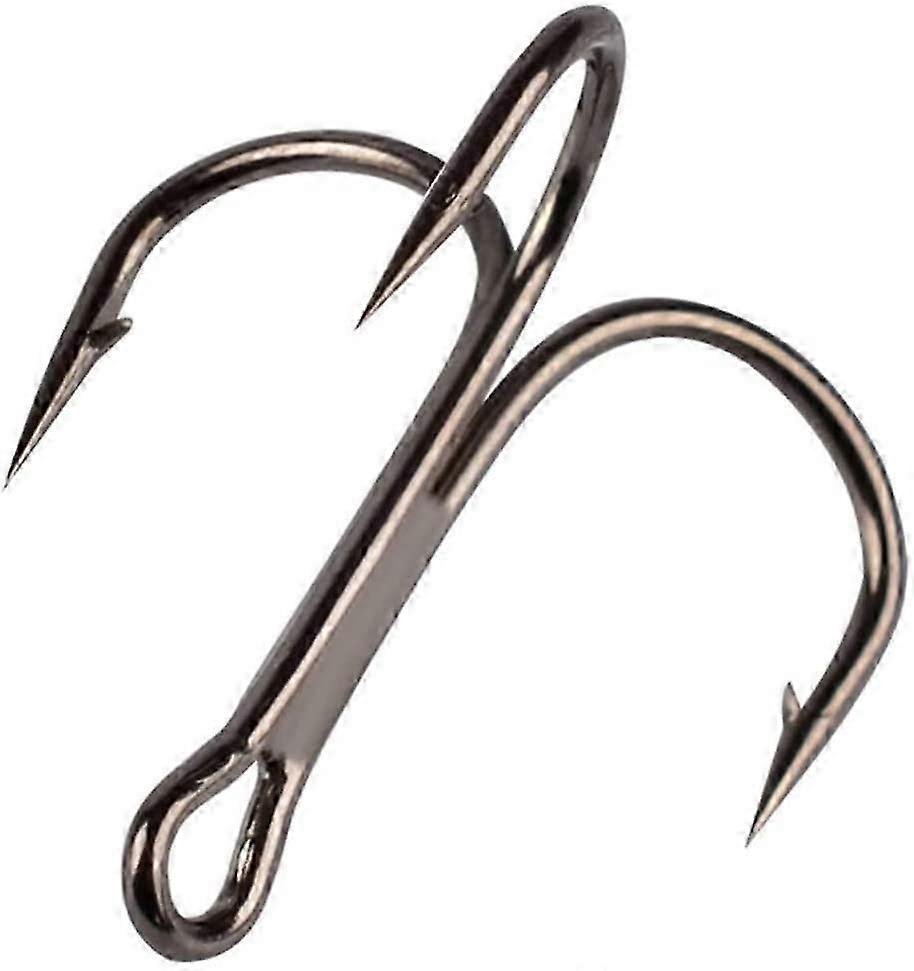 100-Pack Tweeter Hooks with Barbed Tip Tweeter Hooks for Fresh and Salt Water, Size 8 Silver