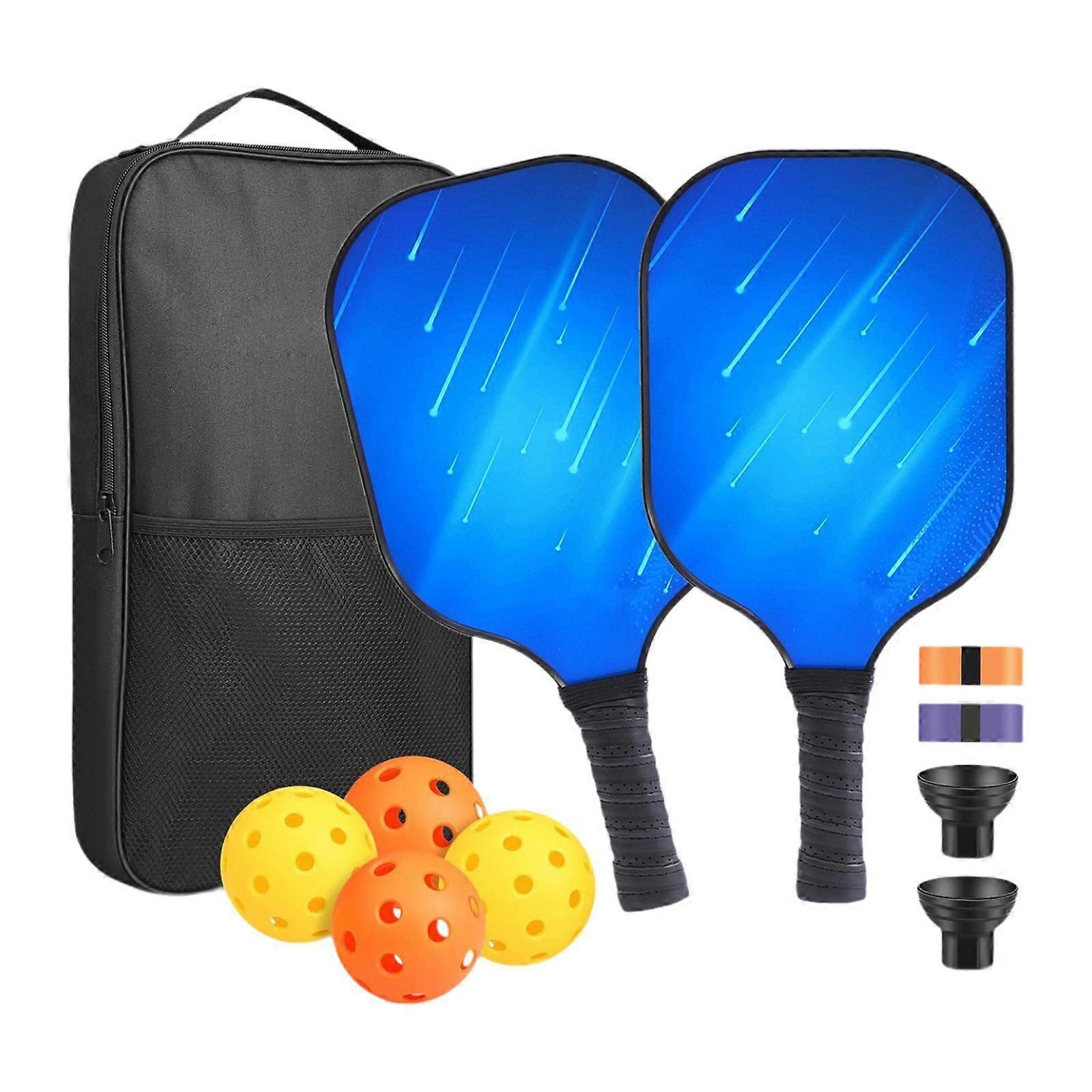 Pickleball Paddles Set Practice 2 Rackets 4 Balls for Women Yard Enthusiasts Style A