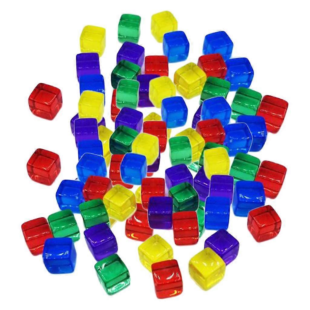 Transparent Blank Dices Board Game Cubes Dice Set for DIY Toy Multicolor