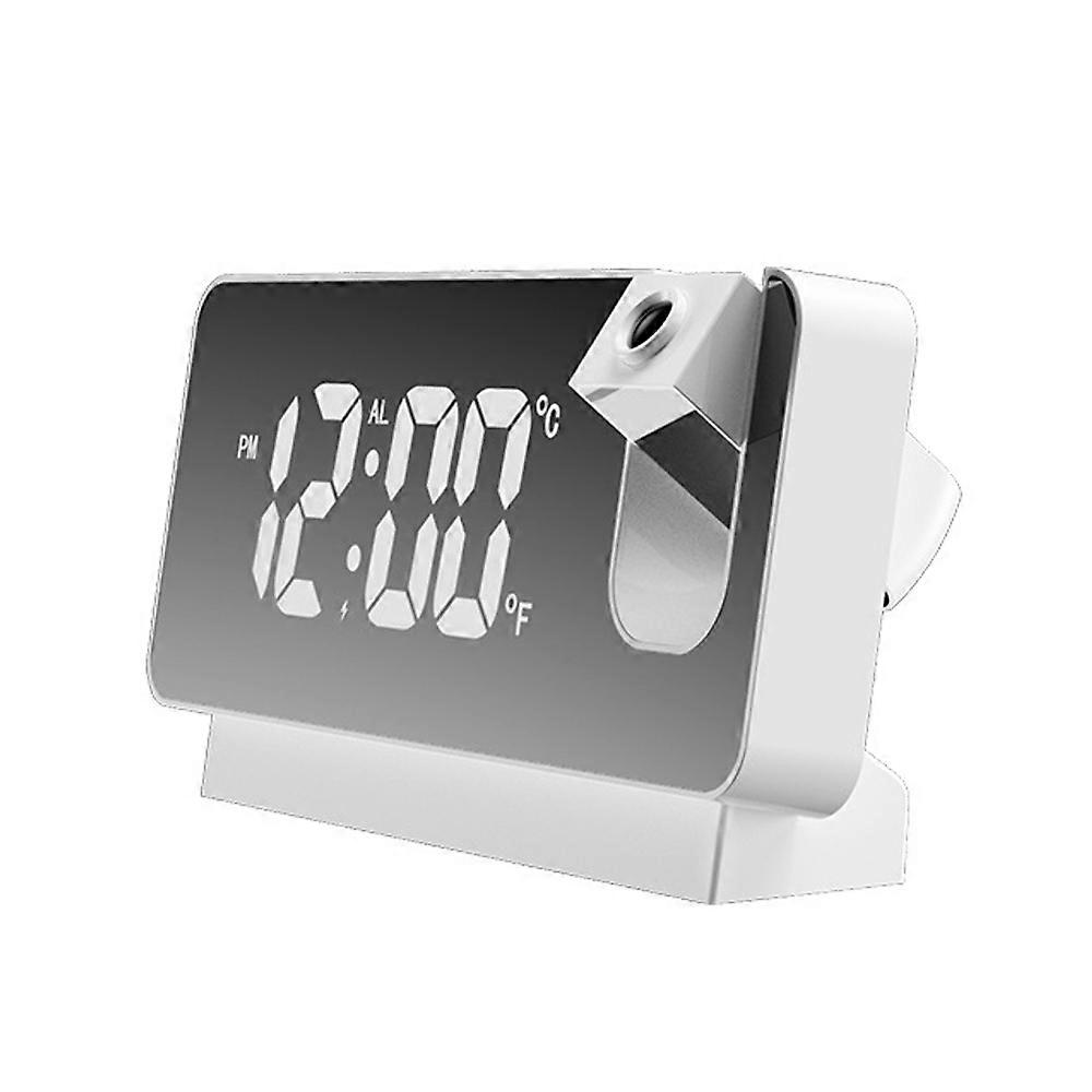 Rotatable Projector Clock, Large LED Display Alarm Clock for Bedroom Decor, Adjustable Brightness & Snooze Function