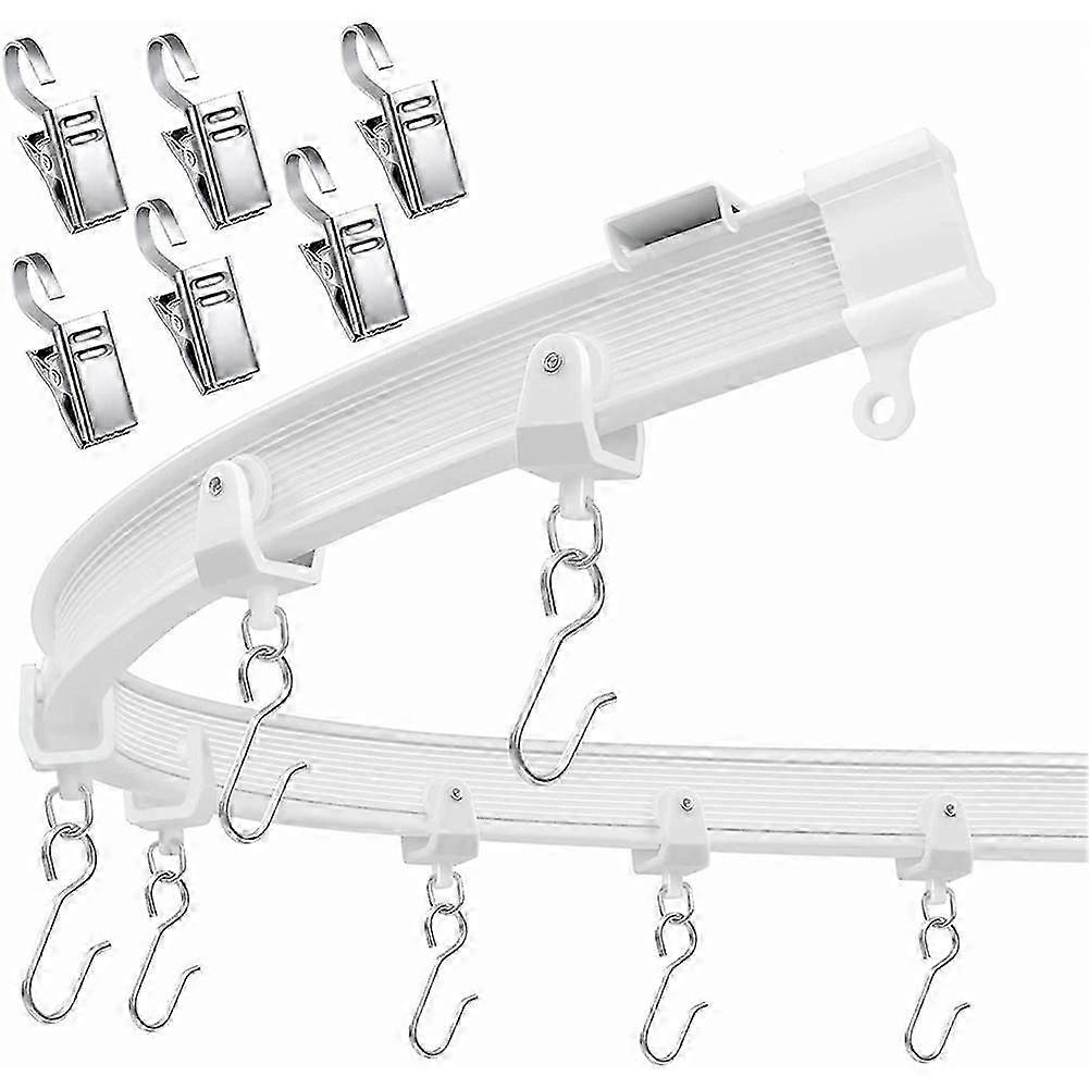 Flexible Bendable Ceiling Curtain Track, Ceiling Mount for Curtain Rail, Room Divider Ceiling Track