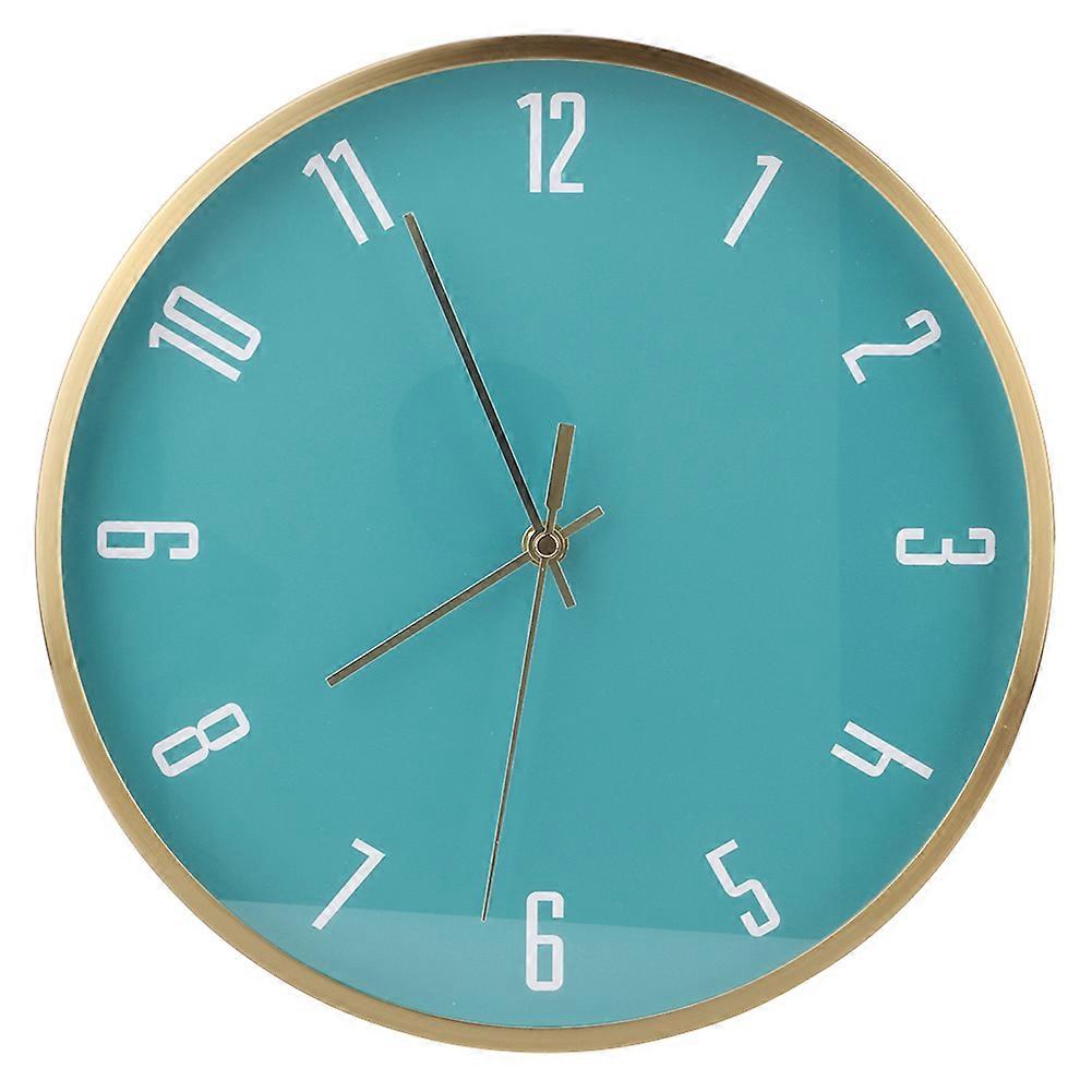 Einfache runde Form zu Hause Messing Wand Quarz Stille Uhr Zeit Dekoration