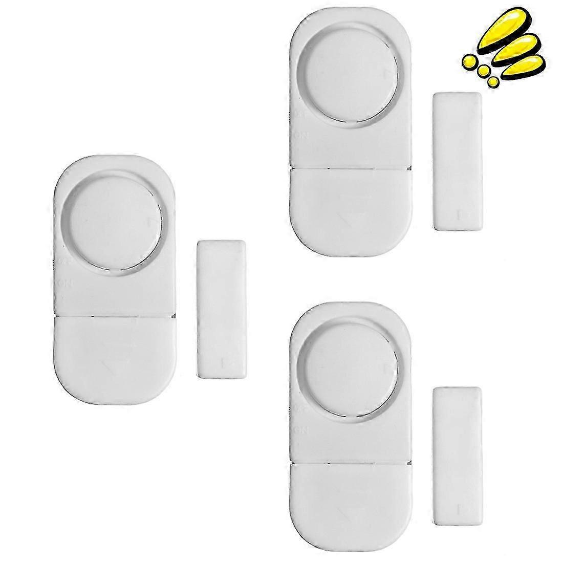 Door and window anti-theft alarm Wireless Home Door Window Entry Burglar Security Alarm Magnetic Sensor 3pcs-whiteD-