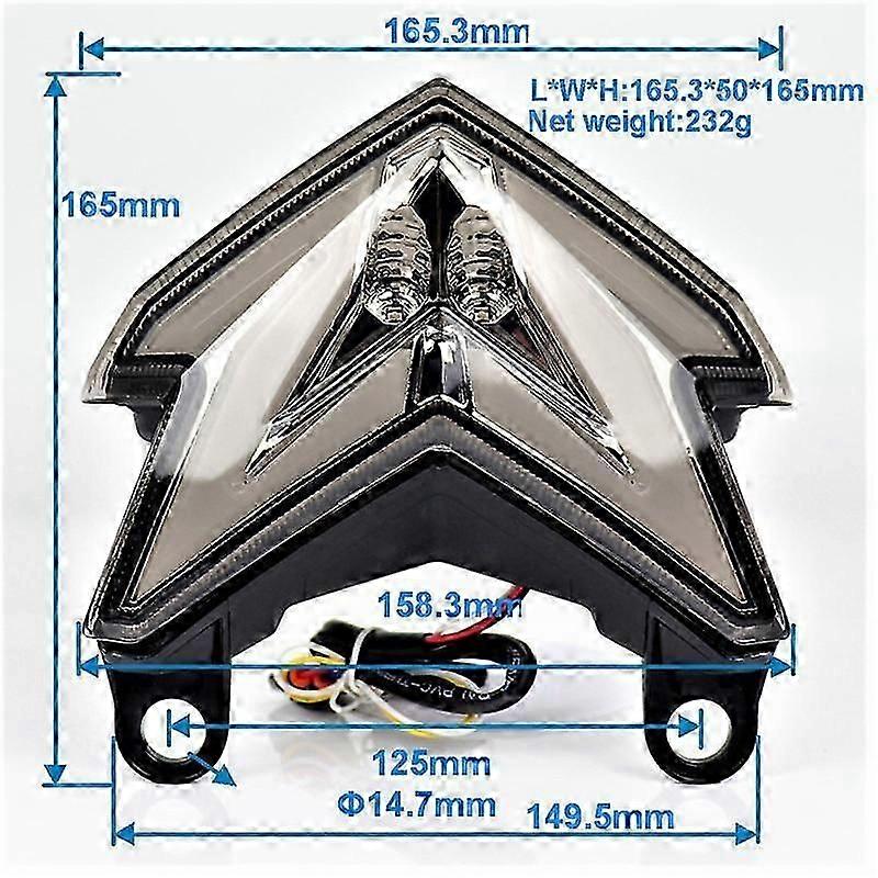 אופנוע LED פנס אחורי בלם אחורי איתות מחוון מנורת אחורי פנס אחורי עבור קוואסאקי Z800 ZX6R Z125 js