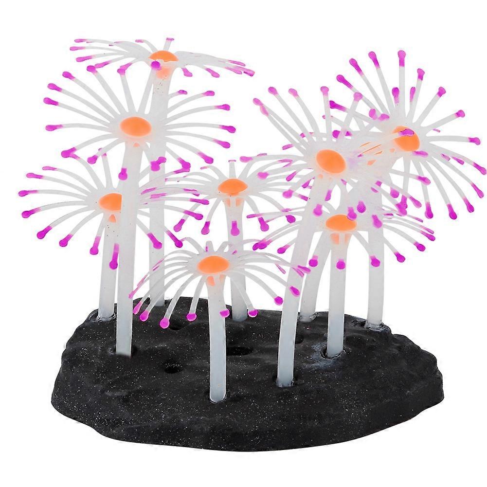Soft Silicone Artificial Feather Coral with Fluorescent Allure for Aquarium Decoration