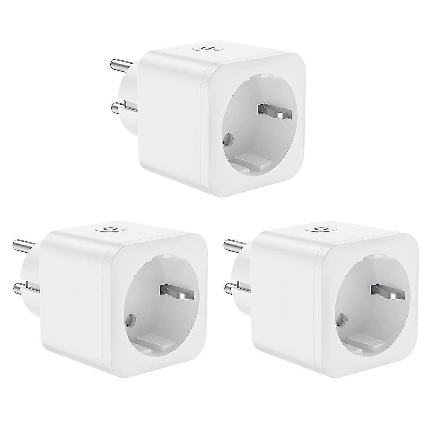 WiFi Plug-in Socket,16A 3300W Smart,Compatible Alexa Google Home,with Voice and Remote Control,Timer Socket(3 Pack)