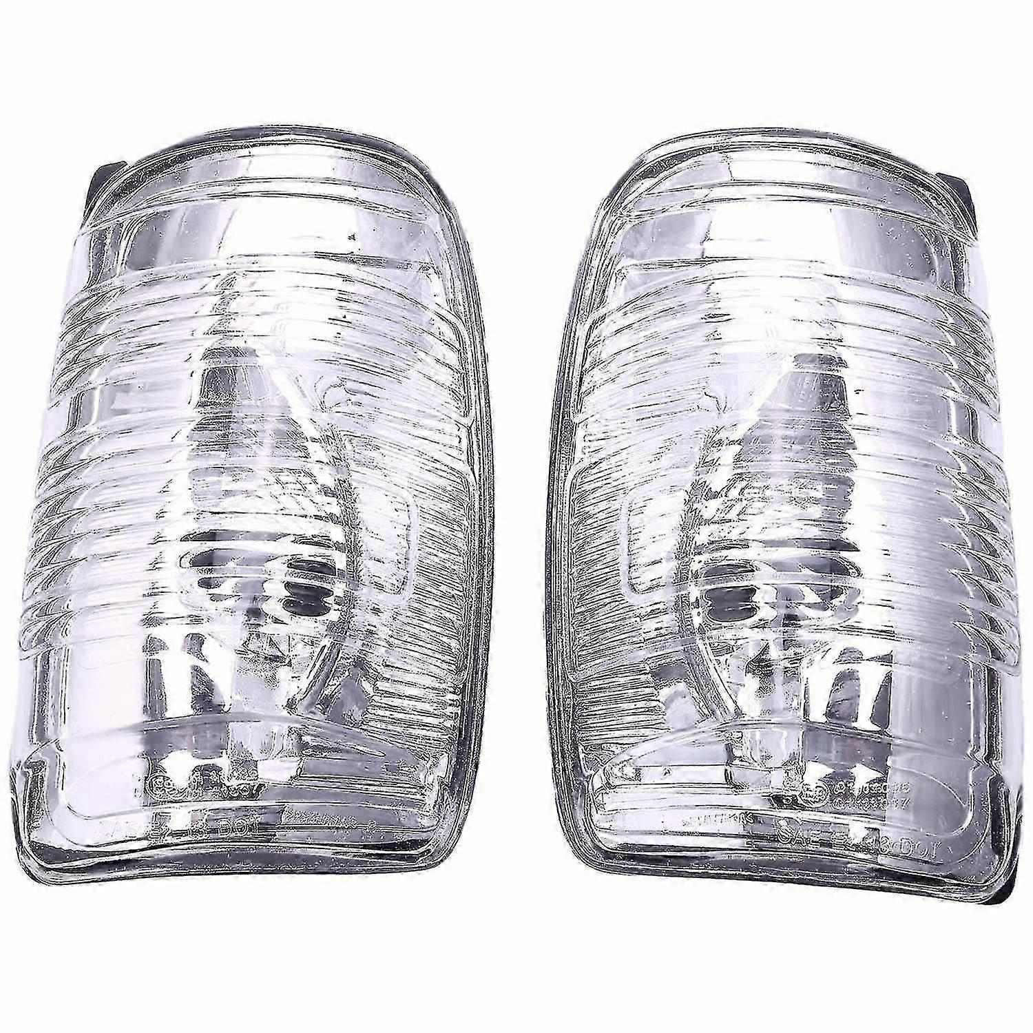 1Pair Right and Left Side Door Wing Mirror Clear Indicator Lens Compatible with Compatible withd Tra