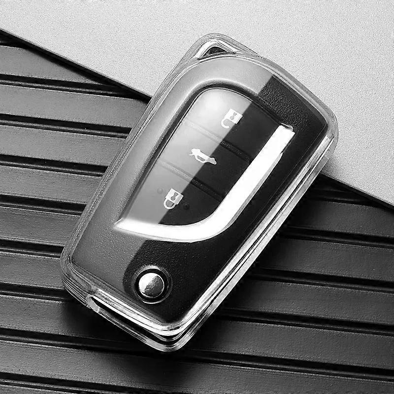 Tpu Car Key Protective Cover Remote Key Case compatible for  Toyo-ta Yaris Rav4 Highlander Auris Avensis Aygo Scion TC IM 2015 2016