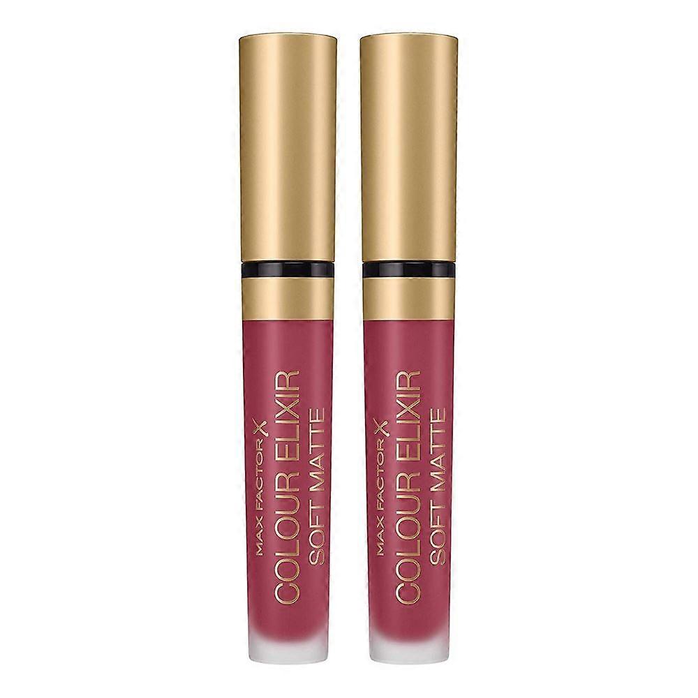 2 x Max Factor Colour Elixir Soft Matte Liquid Lipstick - 035 Faded Red