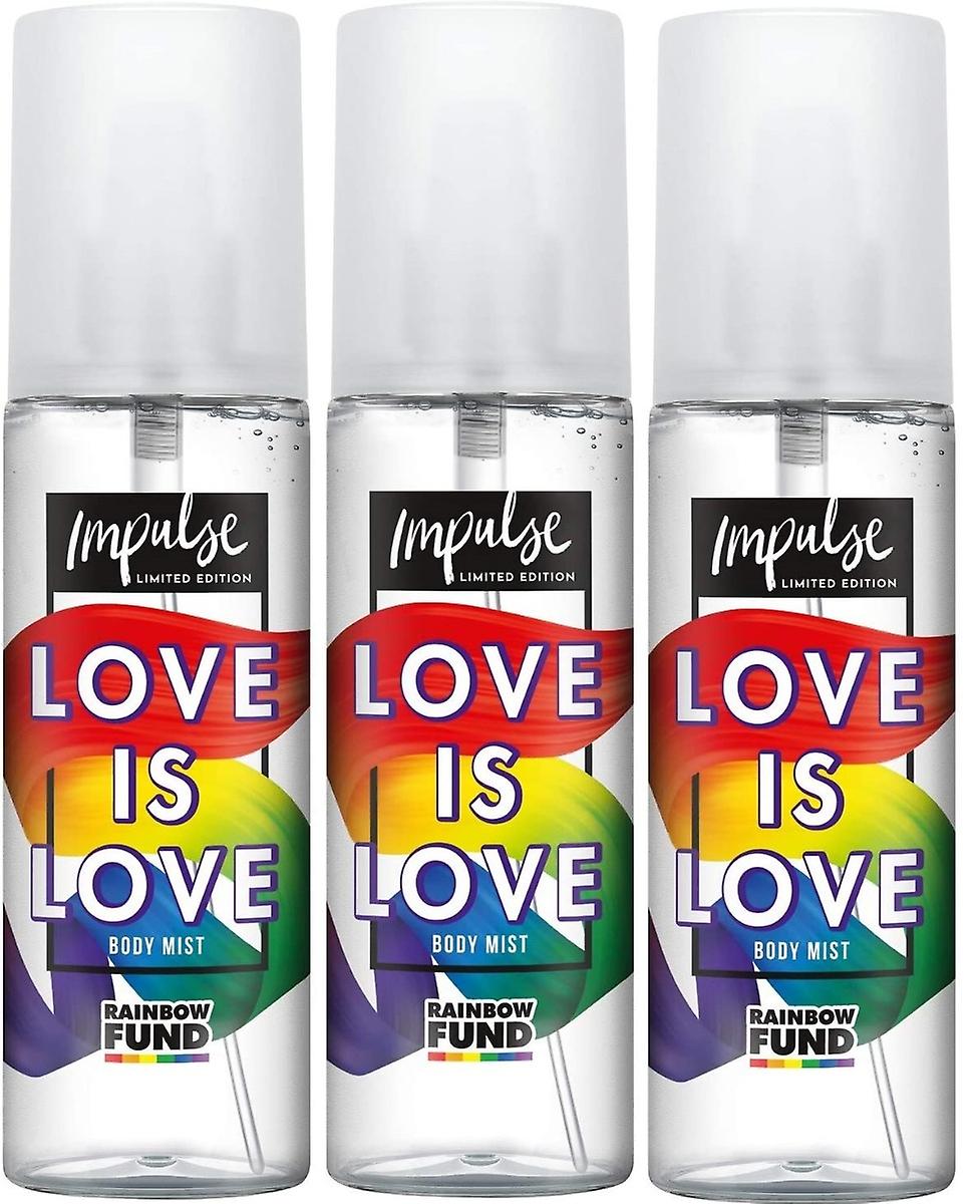 3 x 150ml Impulse Body Mist - El amor es amor