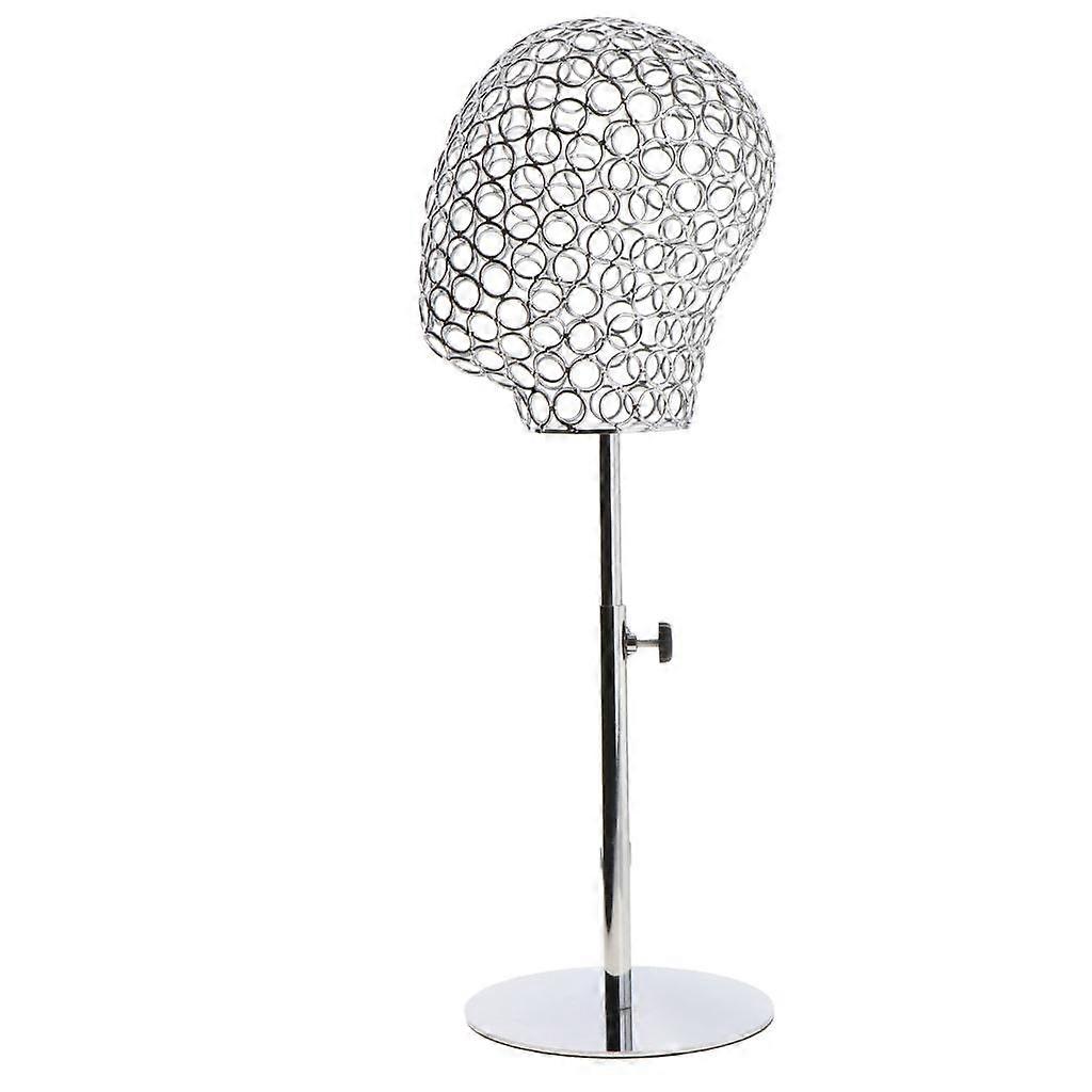 Hat Caps Stand Display Rack Hair Wigs Holder Silver