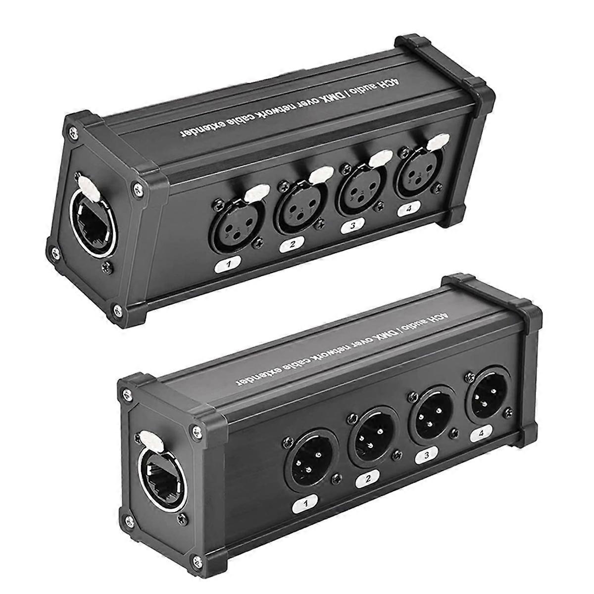 4-Channel 3-Pin Ethercon Cable Extender, for Stage Lighting, XLR, DMX