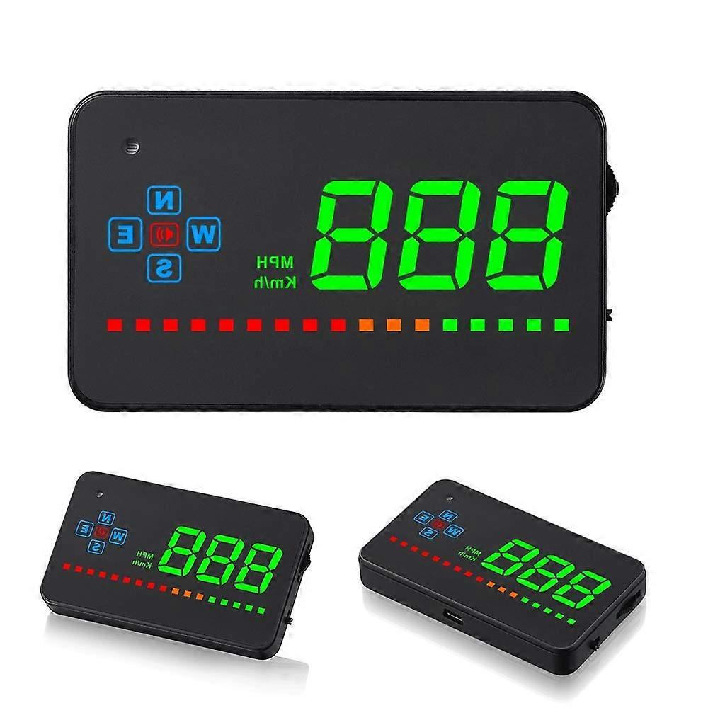 3.5-Inch Screen Car Head-Up Display with Speedometer, GPS Navigation, and Adjustable Brightness Compatibility