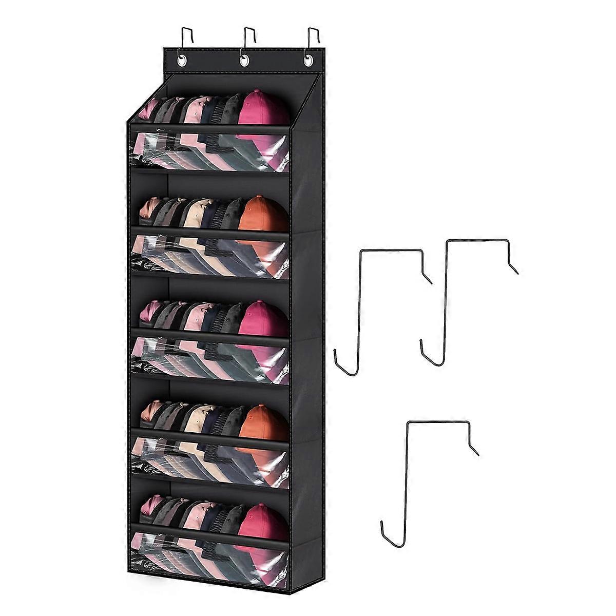 Over Door Hat Racks for Baseball Caps, Deep Pockets Hat Organizer