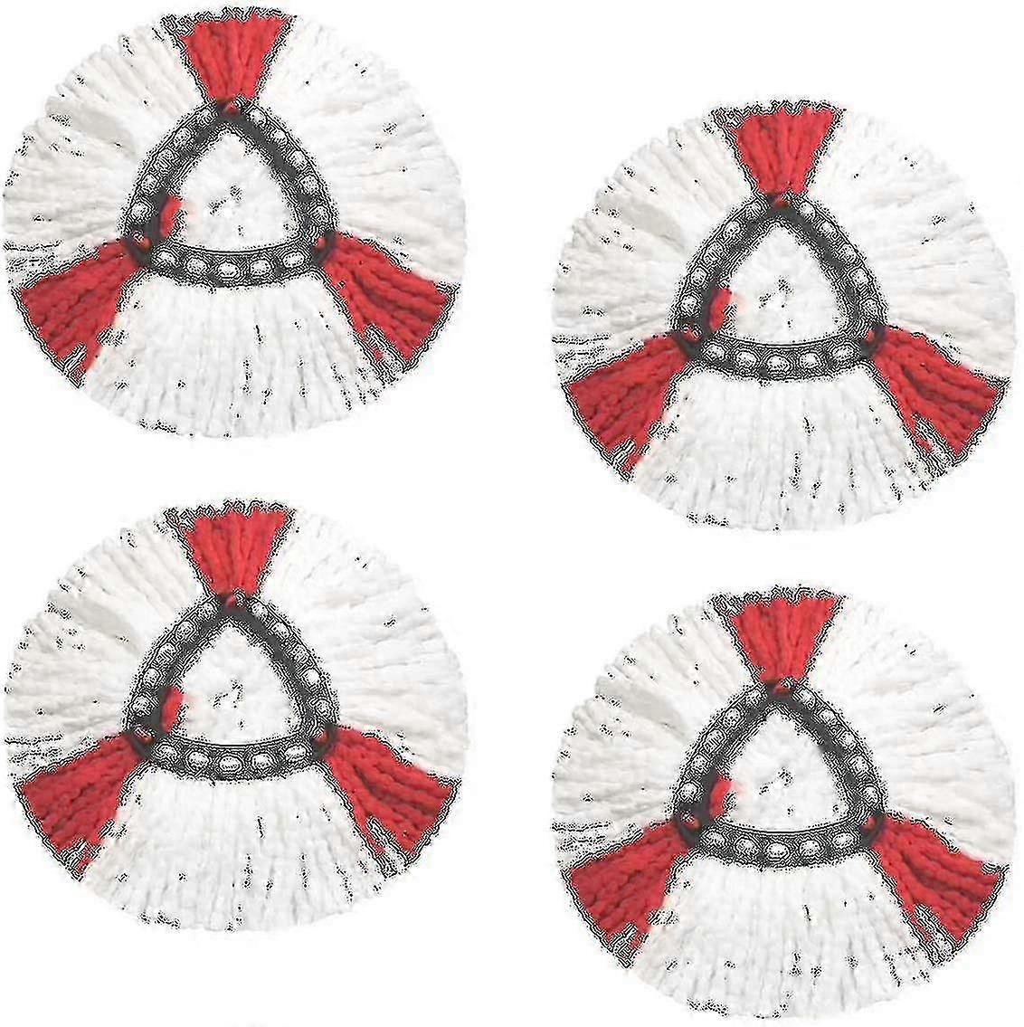 4-piece Replacement Head For Mop 2 In 1 Replacement Head For Turbo Mop