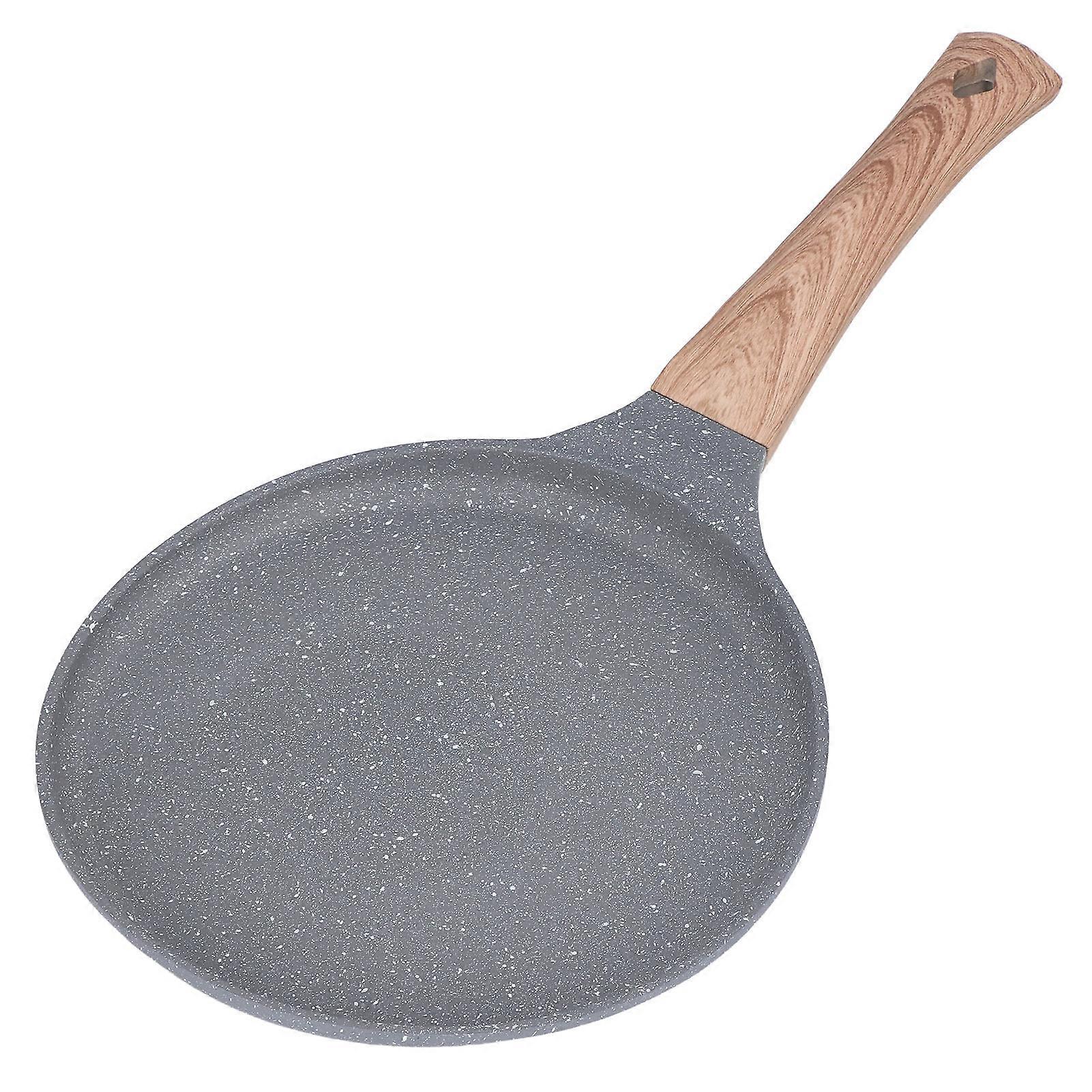Flat Bottomed Pancake Pan Grey Aluminum Alloy Kitchen Pancake Pan Non Stick Frying Pan for Kitchen