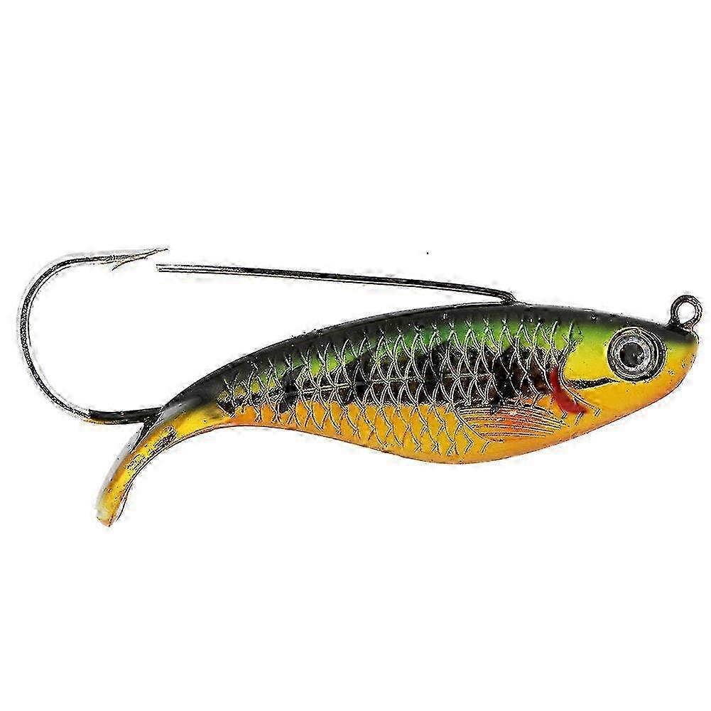 Künstlicher Angelköder Lebensechter Kunststoff & Körper Single Hook Fischköder (Grün & Gelb)