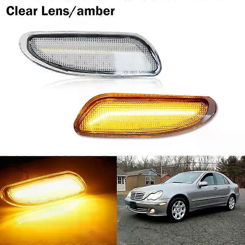 Applies to2pcs Front Sidemarker Lamps For Mercedes W203 C-Class C200 C230 C240 C280 C300 C320 C350 C32 C36 C55 AMG Turn Signal Light 12V