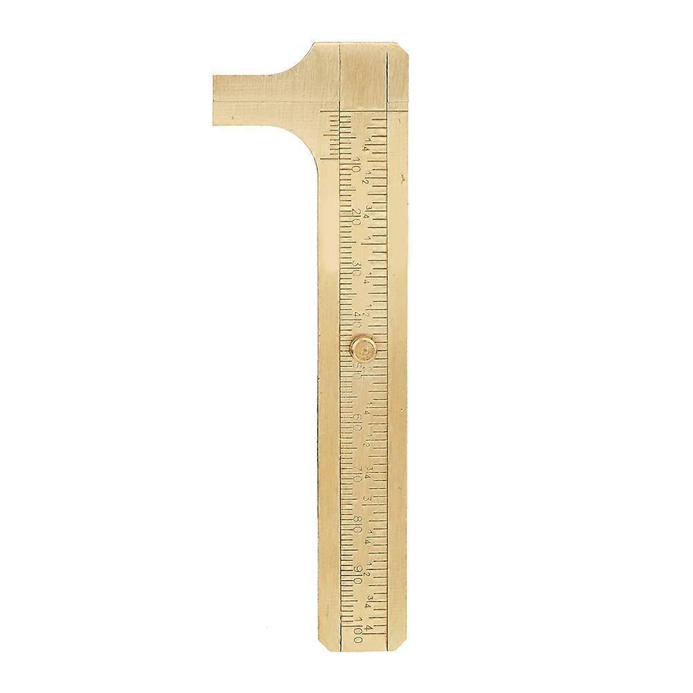 Double Scale Vernier Caliper Brass Jewelry Maker Measuring Ruler Authenticate Caliper