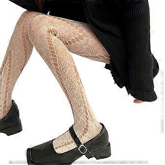 Vrouwen Sexy Gedessineerde Panty's Holle Bloem Visnet Kousen Panty Gedessineerde Leggings Net Panty Party Clubwears Zwart