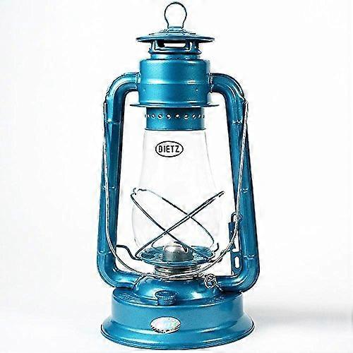 #80 Blizzard Hurricane Oil Lamp Burning Lantern Blue