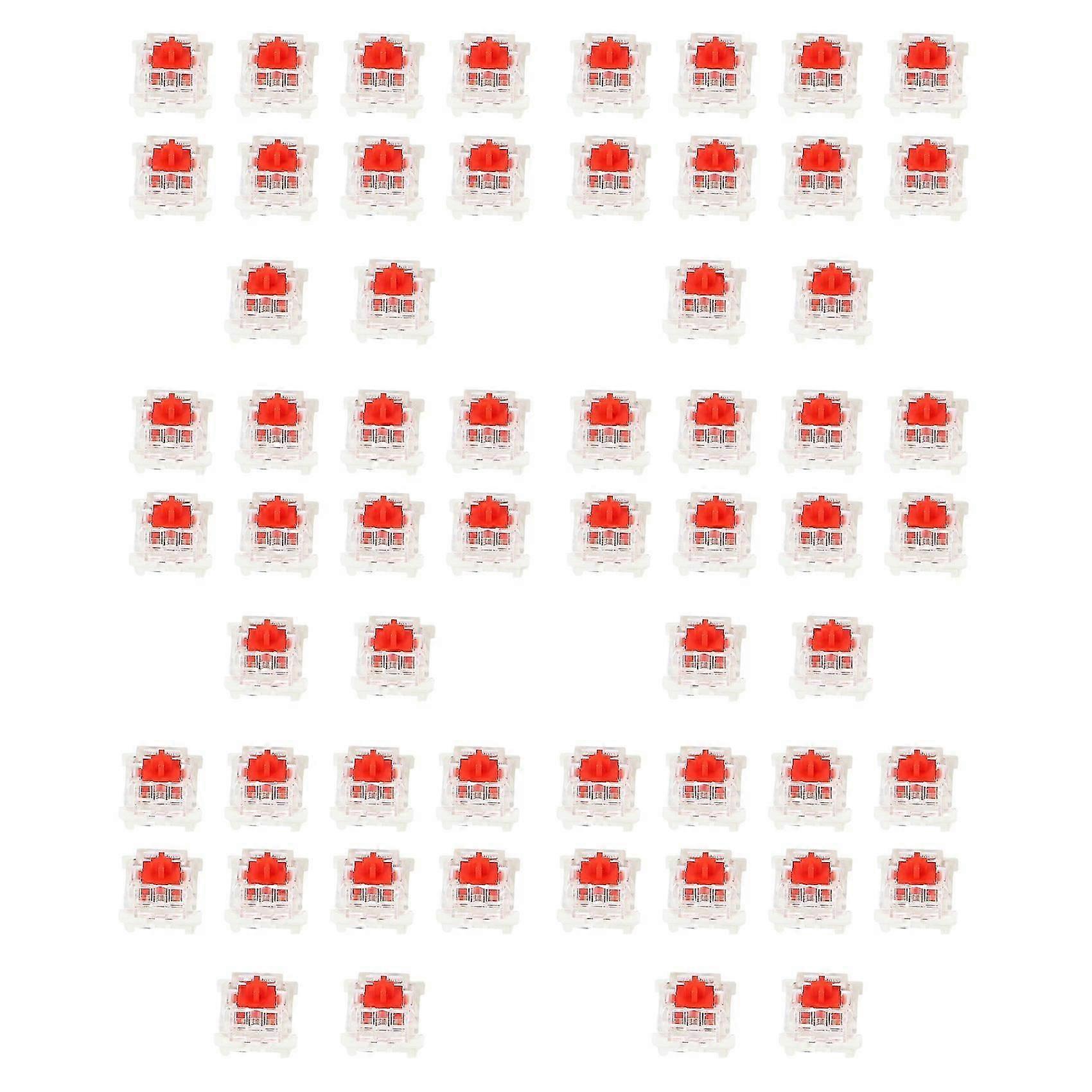 60Pcs Plastic for Cherry Red 3 Pin MX RGB Mechanical Switch Keyboard Replacement