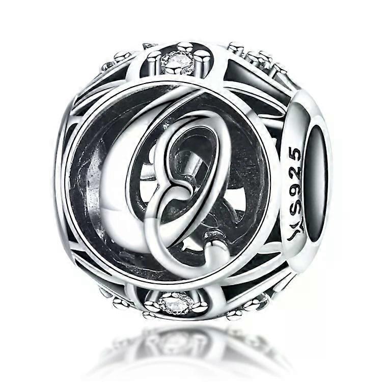 S925 Sterling Silver English Letter Beads-DIY Bracelet Necklace Accessories