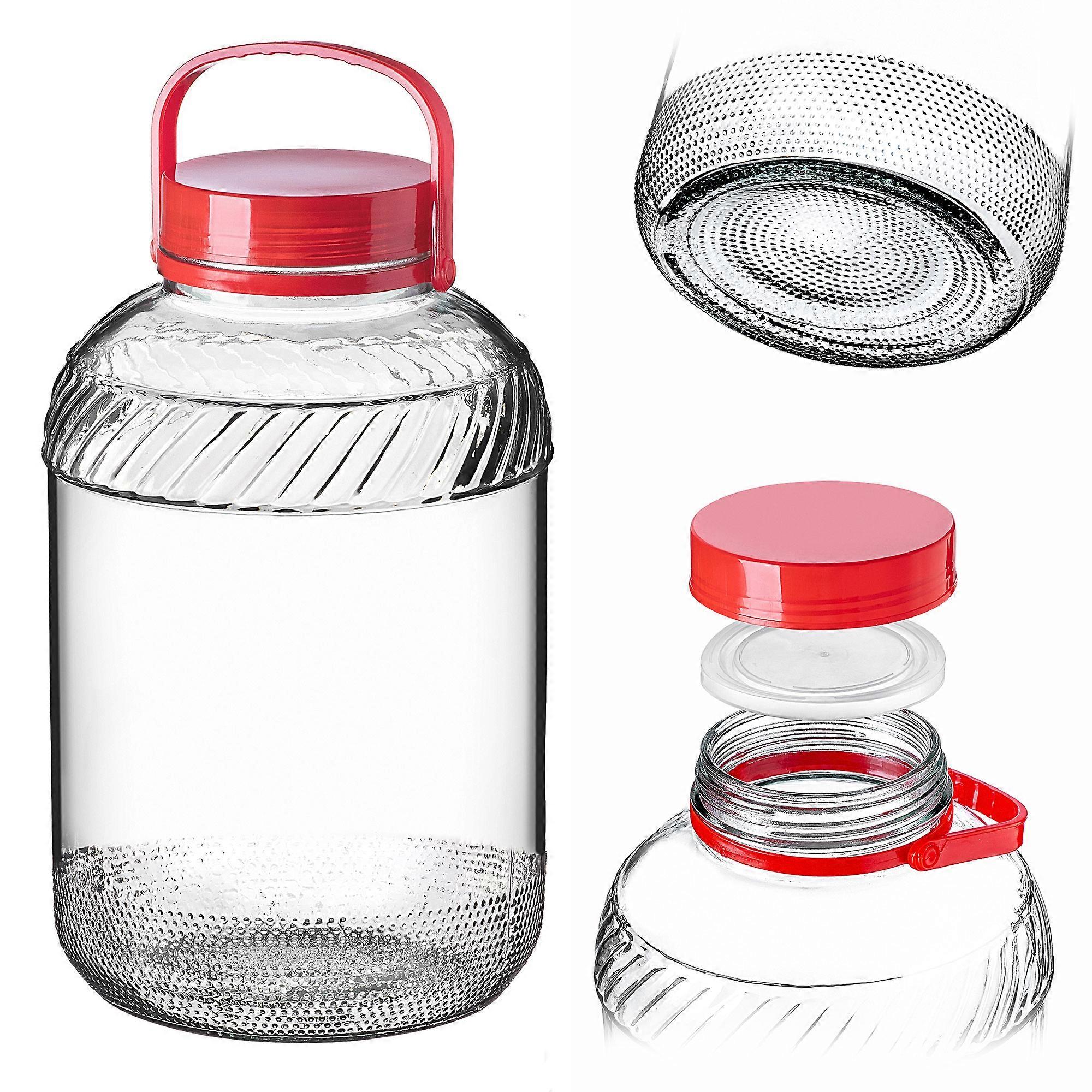 KADAX Glass jar 10L with screw cap handle for pickling cabbage for cucumbers