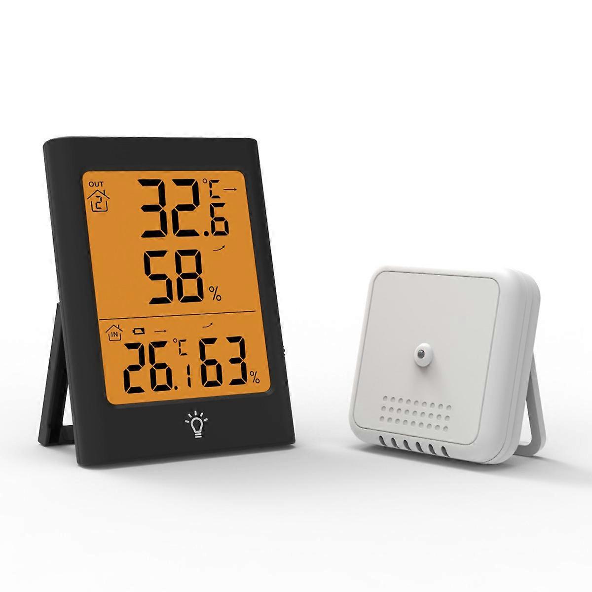 Digital Thermometer Hygrometer Professional Electronic Humidity Temperature Meter with LCD Display for Indoor Outdoor