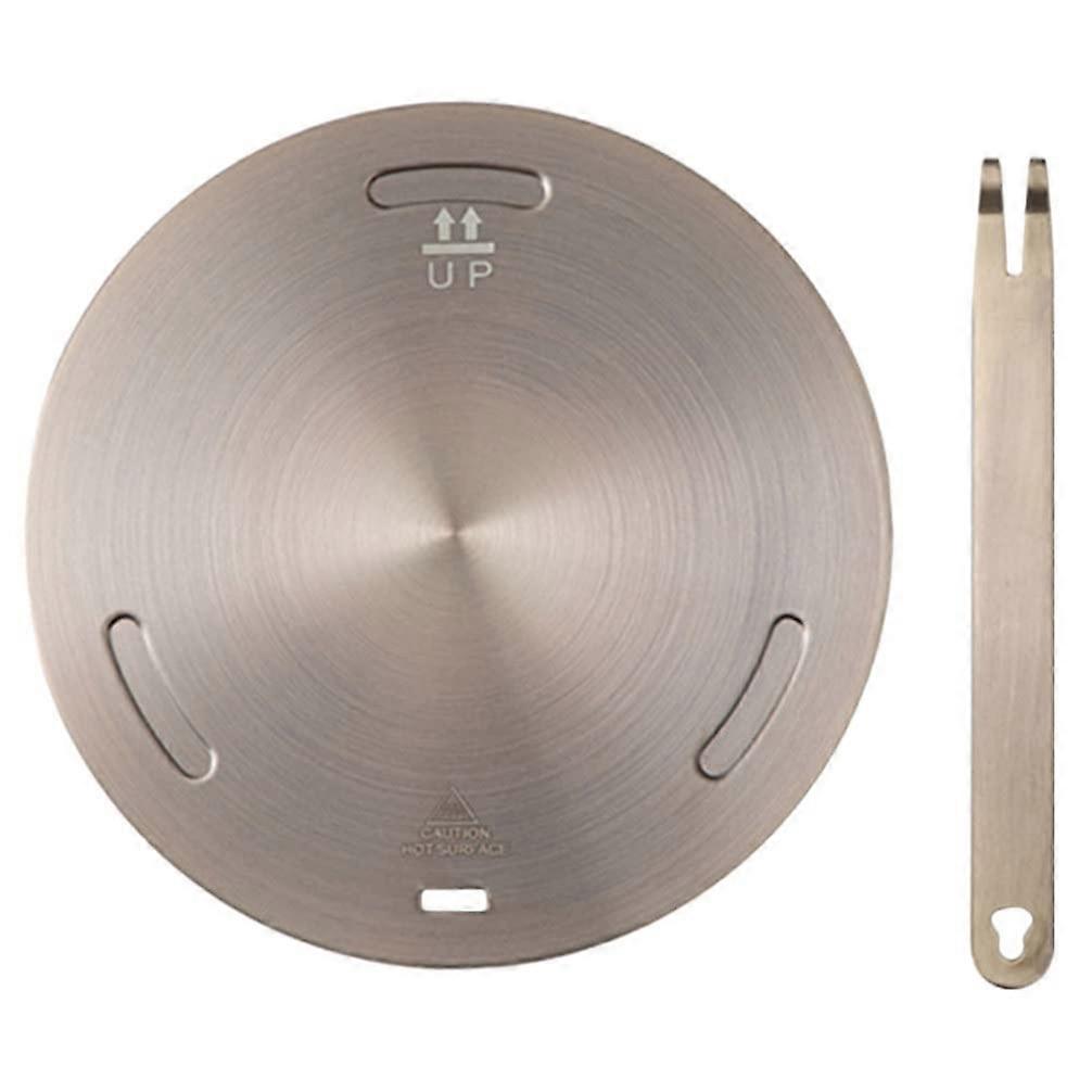 Induction Adapter Plate Heat Diffuser Induction Plate with Handle Stainless Steel