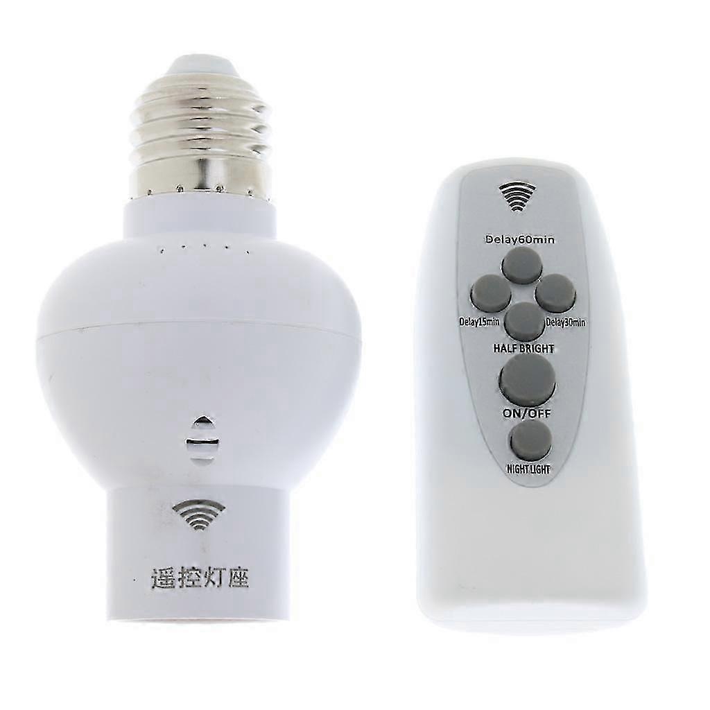 Dimmable E27 Bulb Holder with Wireless Remote Control, Lamp Socket Switch