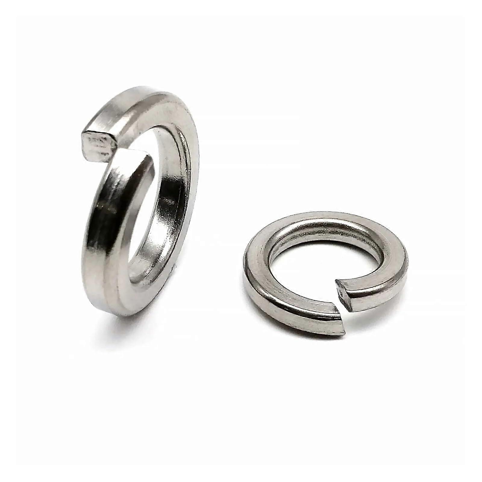 GB93 A2-70 304 Stainless Steel Spring Split Lock Washer Elastic Gasket M1.6 M2 M2.5 M3 M3.5 M4 M5 M6 M8 M10 M12 M14 M16 M20 M24 (Size : 50pcs M3)