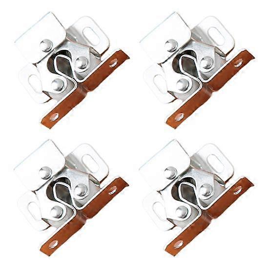 1 Set Cabinet Door Lock Built-in Spring Rustproof Electroplated Adjustable Easy Installation Multipurpose Iron Cabinet Latch Cupboard Door Lock