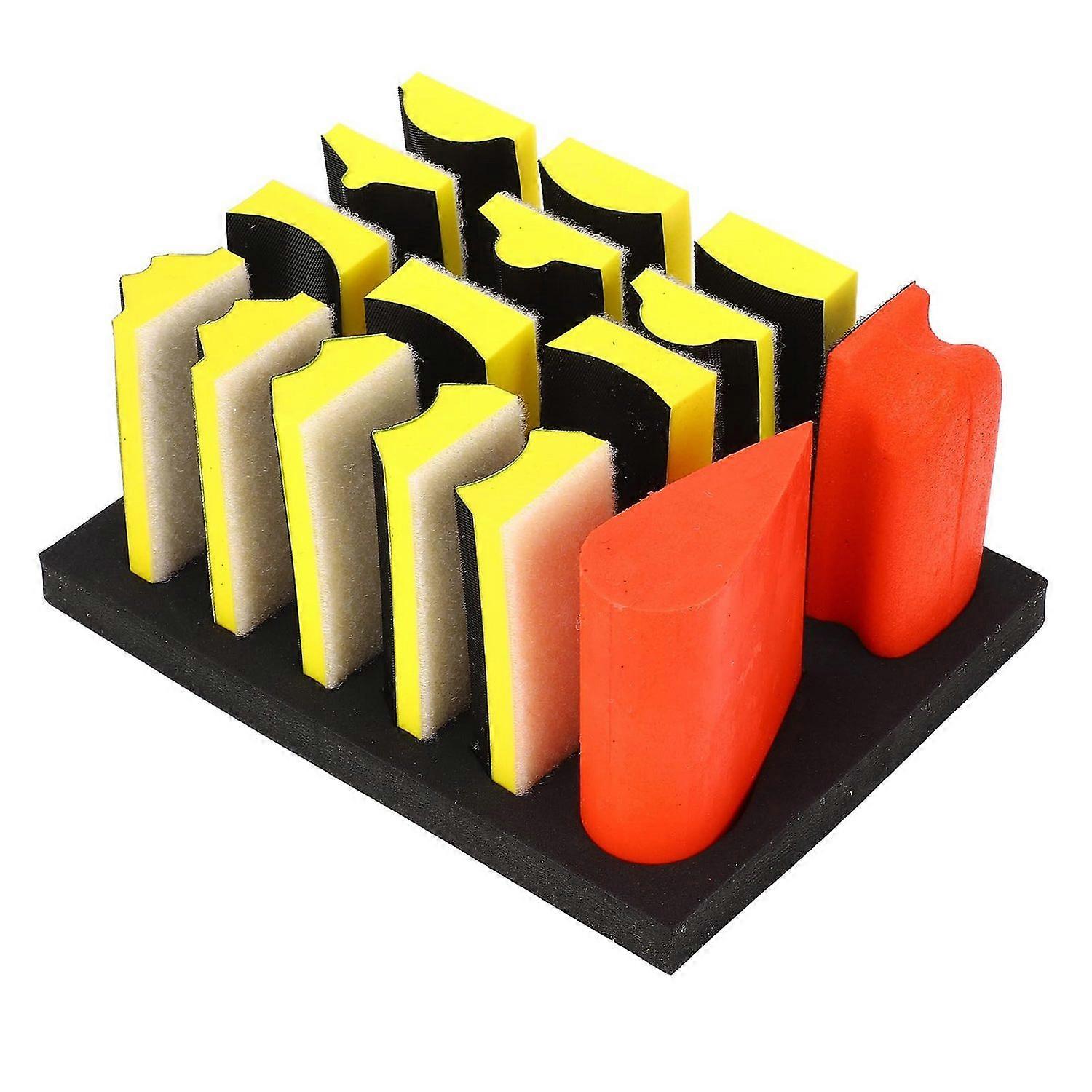 16-piece polishing block groove shape irregular sanding self-adhesive versatile durable efficient