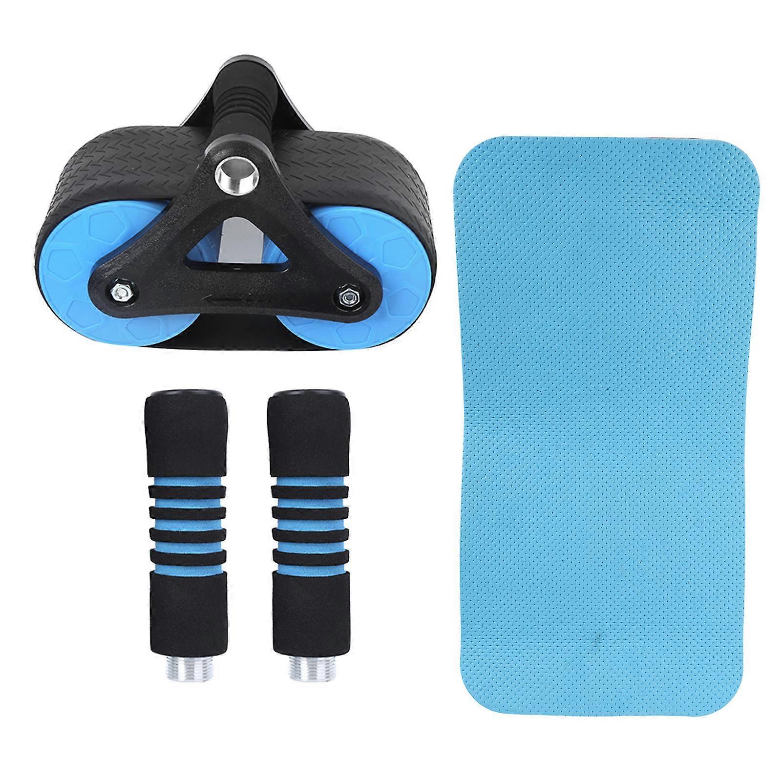 Spring Roller for Home Abdominal Exercises, Silent Fitness Equipment for Push-ups, Blue