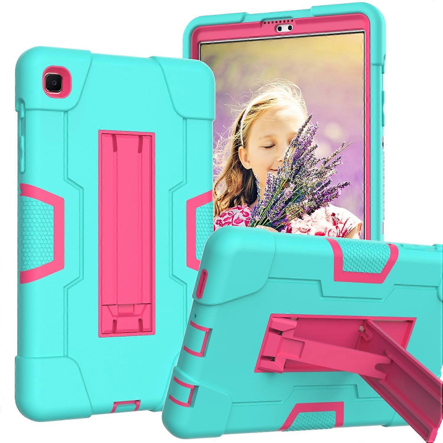 For Samsung Galaxy Tab A7 10.4 (2020) Contrast Color Robot Shockproof Silicone + PC Protective Case with Holder